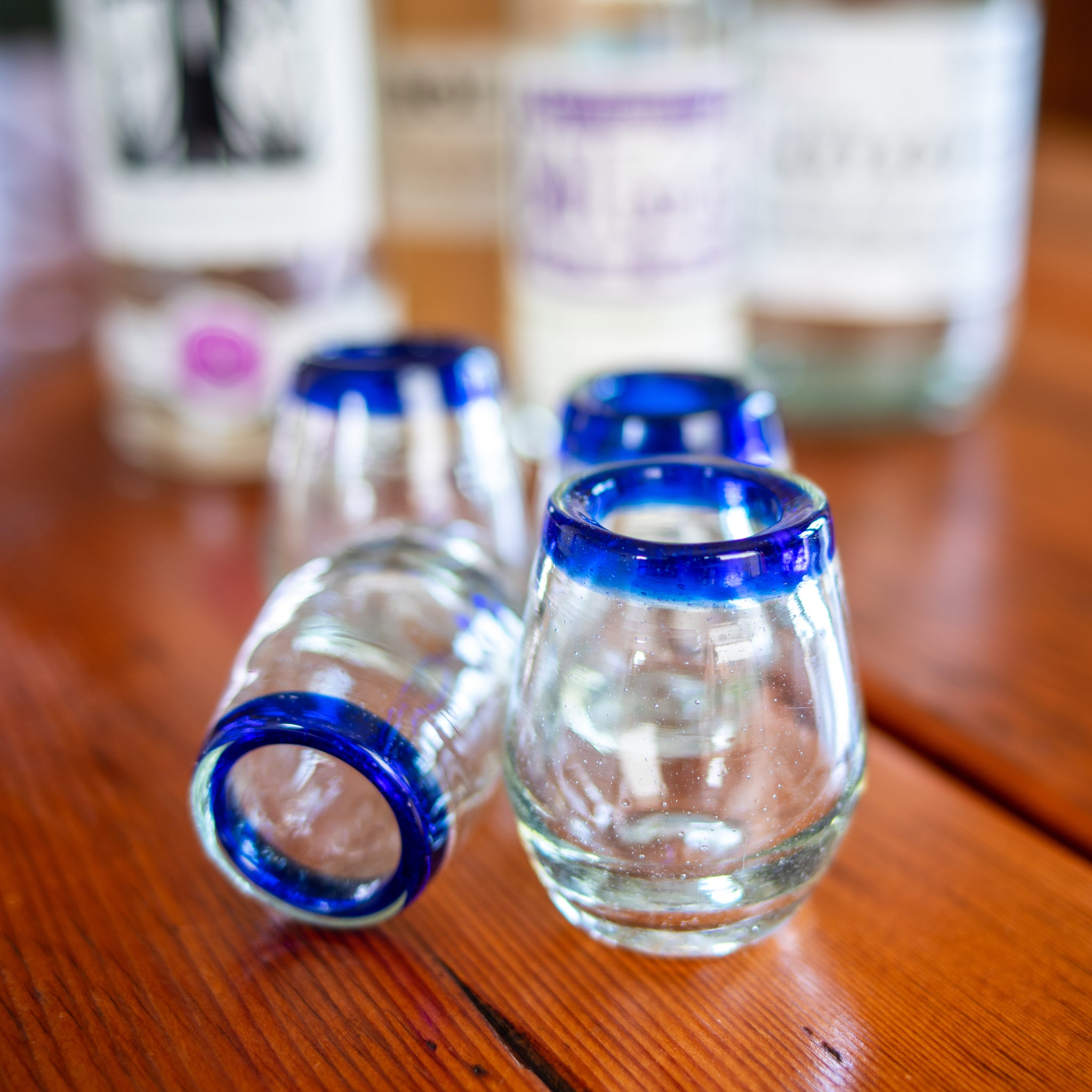Monte Carlo Monaco Cobalt Blue Frosted Shot Glass